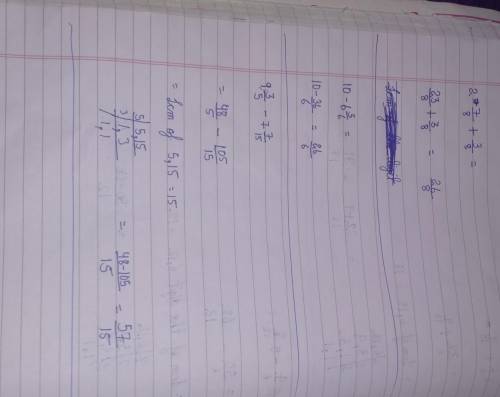 Add or subtract the following fractions.(page 21)