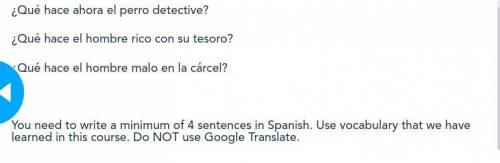 Write a follow up story in Spanish. Answer one of the questions below: