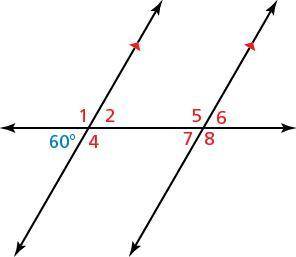 Identify the angles that each have a measure of 60\degree
