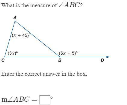 Please help
What is the measure of ∠ABC?