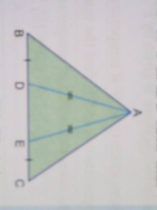 In a figure, D and E are points on side BC of a△ ABC such that BD = CE and AD = AE. Show that △ABD
