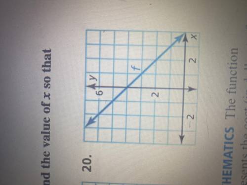 In exercise 19 and 20 find the value of x so that f(x)=7