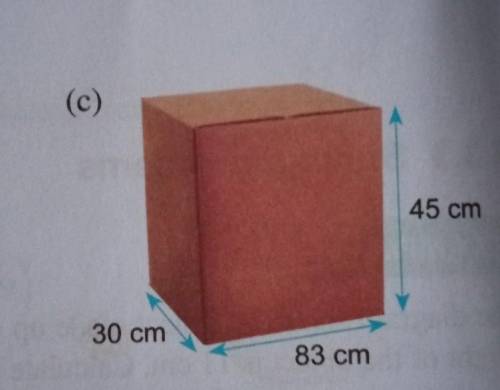 Calculate the surface area of the following objects.