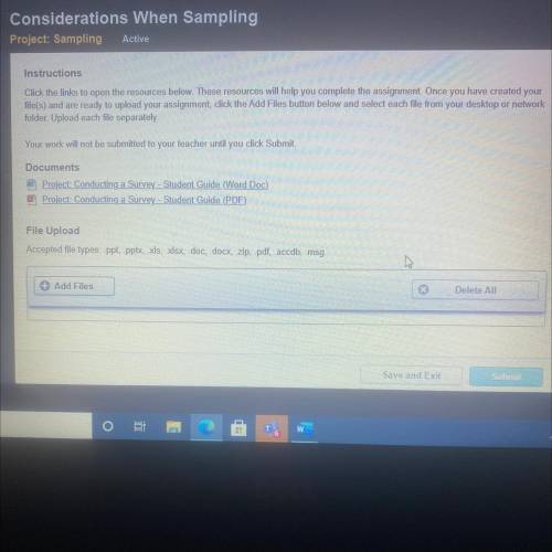 Considerations When Sampling

Project: Sampling
Active
Instructions
Click the links to open the re