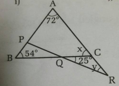 Find the unknown sizes of angles in the following figure (I need step by step explanation and i mig