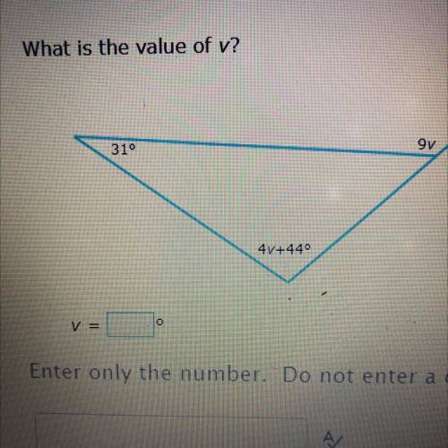 PLEASE HELP
What is the value of v?
