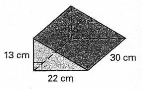Referring to the figure, find the volume of the solid
shown. Round to the nearest whole number.