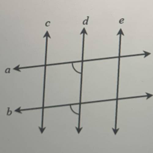 Hi, Help plssss

Using the given picture, determine which 2 lines are parallel and which theorem p