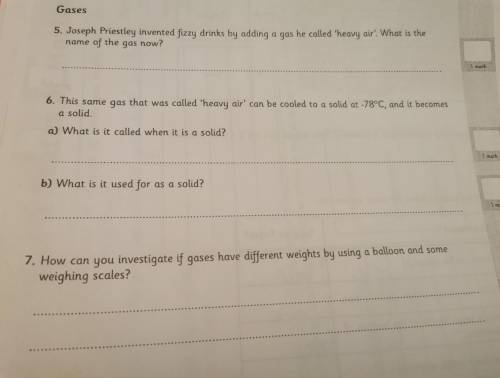States of matter question 5 to 7 please