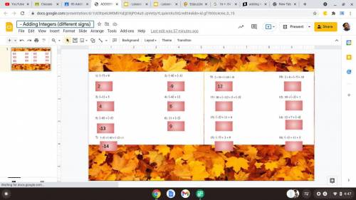 Adding integers different signs answers