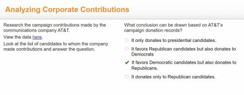 What conclusion can be drawn based on AT&T’s campaign donation records?