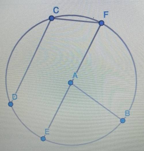 Ill give you brainiest

If A is the center of the circle, which of these is/are radii? A) DC B) EF