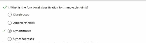 What is the functional classification for immovable joints?