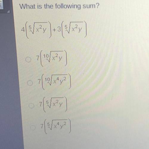 What is the following sum???? Please help ASAP