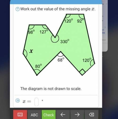 Work out the value of X