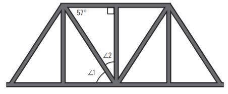 In the diagram below, the top of the bridge is parallel to the deck, and the brace in the middle is