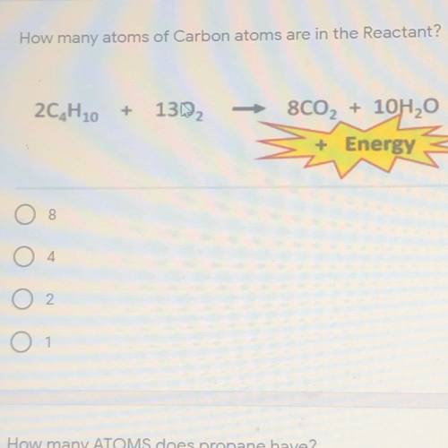 How many atoms of carbon atoms are in the reactant