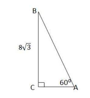 I am lost need help with this!
Find the length of AC. A) 2√ 3 cm B) 4 √3 cm C) 4 √2 cm D) 8 cm