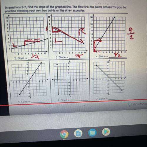 Does anybody know the slope for these graphs?