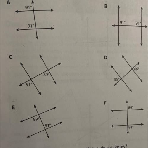 Which figures show parallel lines? Select all that apply. And why?