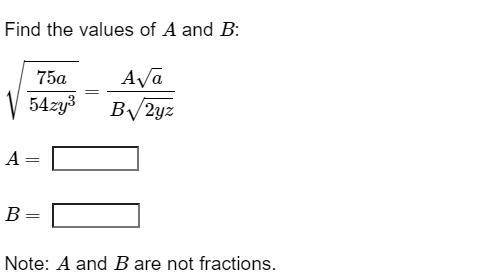 Hello, Can someone please answer this, Thank you.
What is A and B aswell??