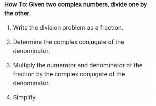 How to divide imaginary numbers.