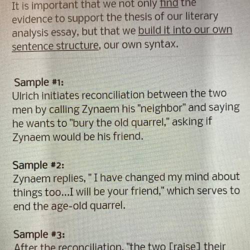 Weaving text into a Literary

Analysis:
Which type of quote is
Sample #2?
-
A. a quote isolated fr