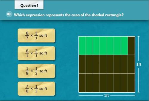 which expression represents the area of the shaded rectangle (Will earn 50 points and if answer cor