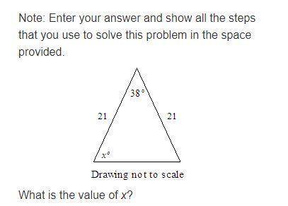 Find the value of x in this triangle. Please explain the steps you took.