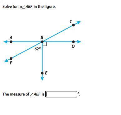 Solve for ABF in the figure