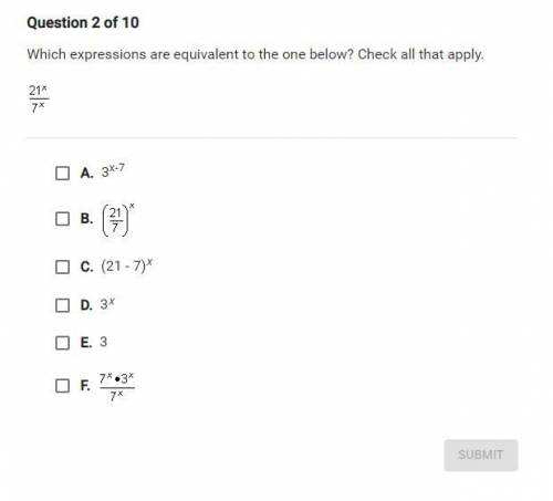 Which expressions are equivalent to the one below? Check all that apply.
￼