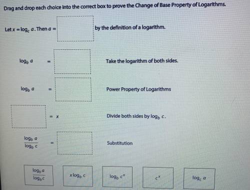 Logarithms help please! Which ones go in what blank? Plz explain how you got those answers.