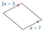 Find the value of $x$x that makes the quadrilateral a parallelogram.