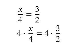 How do I solve this? x/4=3/2