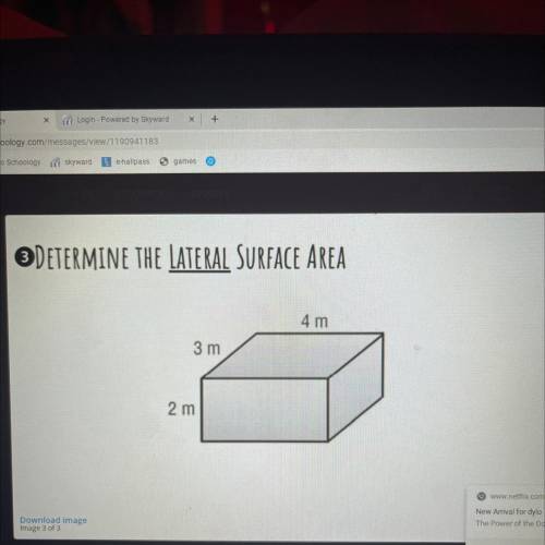 DETERMINE THE LATERAL SURFACE AREA