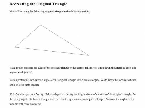 Recreating The Original Triangle
