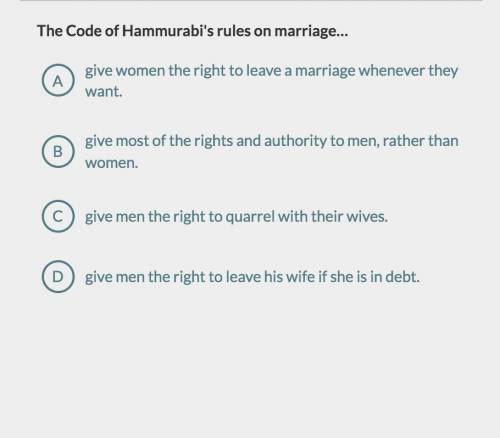 The code of Hammurabi's rules on marriage