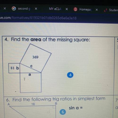 How to find the area of a missing square