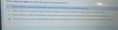 What statement best describes the result of removing item A? There would be a decrease in total car