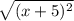 \sqrt{(x + 5)^2}