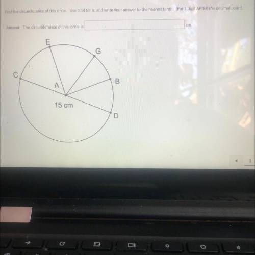 Find the circumference of this circle. Use 3.14 for 7, and write your answer to the nearest tenth.