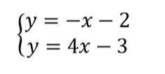 Which of the following methods would be best for solving the system of equations below?