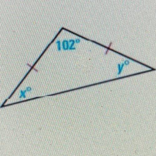 1)
Find the value of x and y