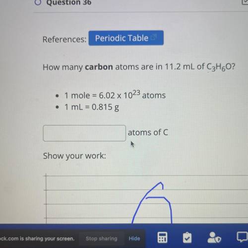 How many carbon atoms are in 11.2 ML of C3H6O