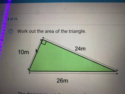 Work out the area of the triangle.