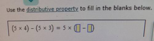 PLZ HELPPP Use the distributive property to fill in the blanks below.