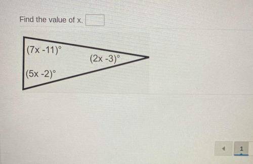 #1: Find the value of X. (GEOMETRY)

I will give brainliest to BEST answer! fake answers will be r