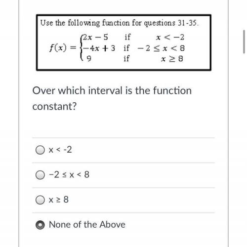 Which interval is constant?