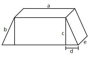 Two same-sized triangular prisms are attached to a rectangular prism as shown below.

If a = 20 cm
