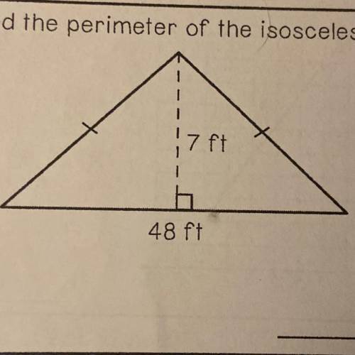 12. Find the perimeter of the isosceles triàngle.